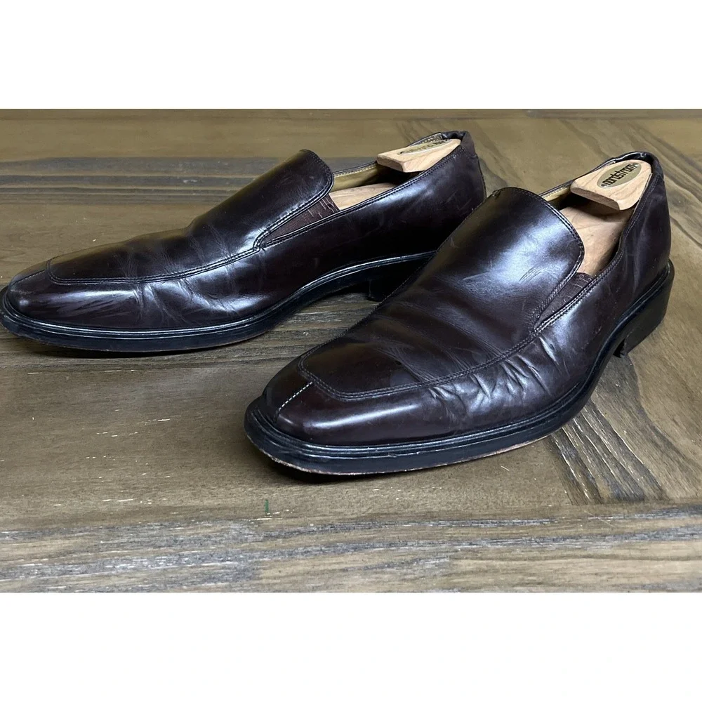 Cole Haan NikeAir Cognac Leather Loafers Casual Men's Shoes Size 13 M Slip On